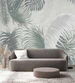 Grey Palm Leaves Wallpaper