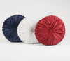 Round Pleated Soft Velvet Decorative Pillow