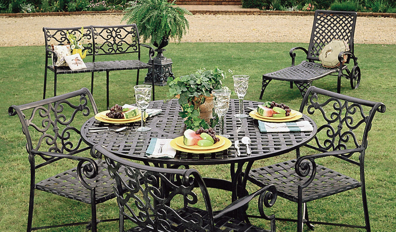 Lovecup Versailles Outdoor Basketweave Dining Table 52" L1005