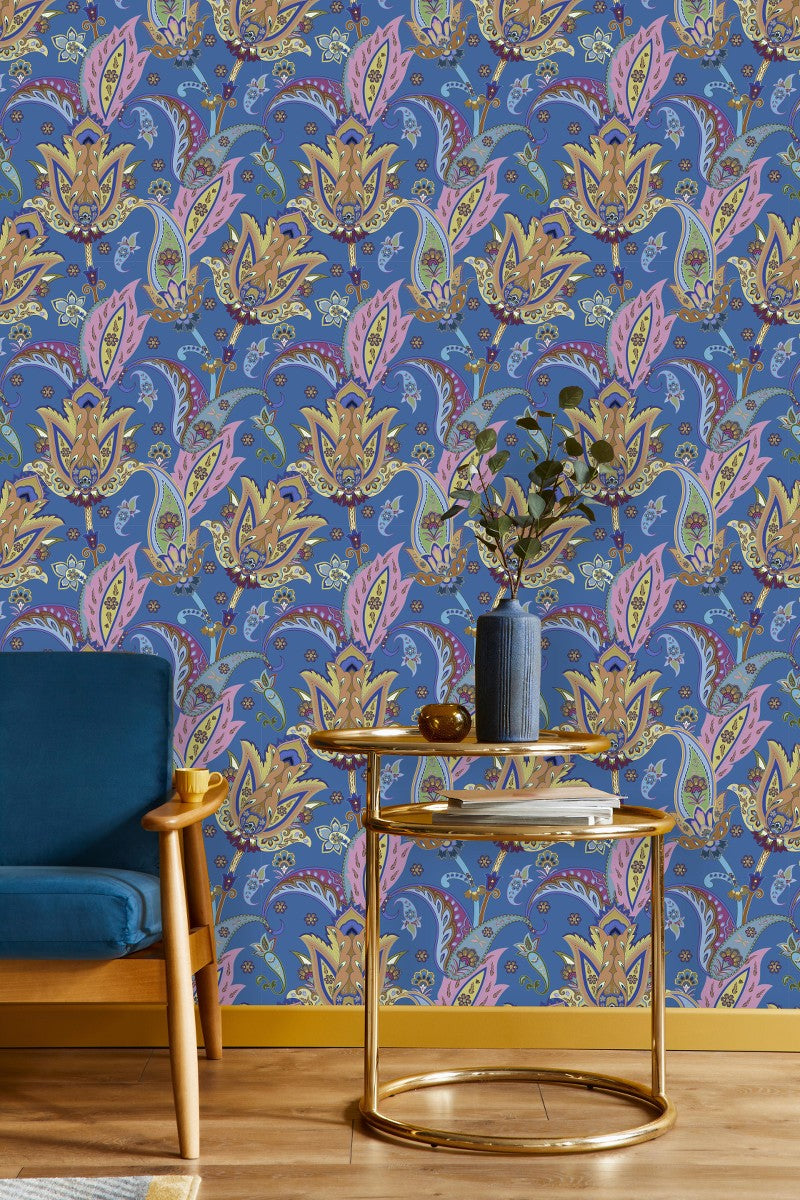 Contemporary Vintage Elements Wallpaper Tasteful
