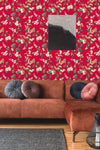 Vintage Berries and Leaves Wallpaper