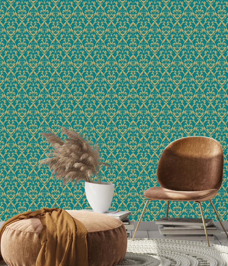 Vintage Damask Wallpaper