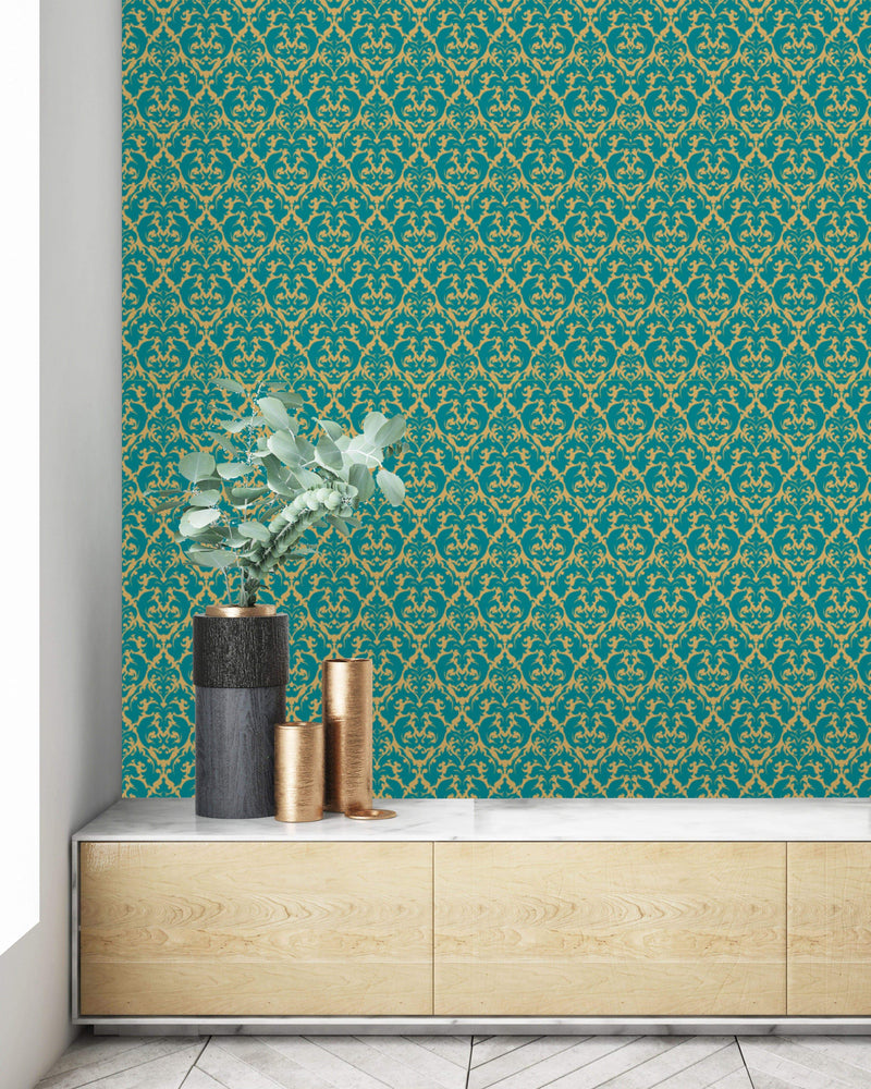 Vintage Damask Wallpaper