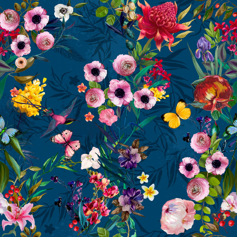 Vintage Floral Mix Wallpaper