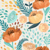 Stylish Vintage Poppy Flowers Wallpaper Vogue