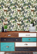 Vintage Safari Animals Wallpaper