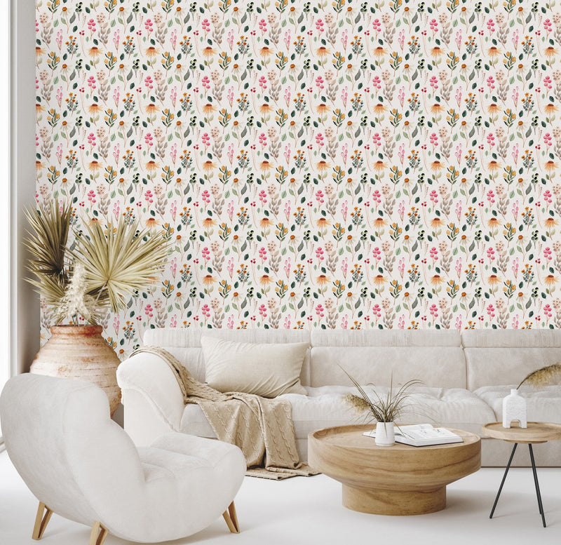 Contemporary Little Wildflowers Wallpaper