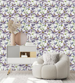 Purple Exotic Flowers Wallpaper