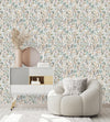 Beige and Grey Herbs Wallpaper