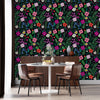 Pink Strawberry and Flowers Wallpaper