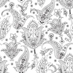 Black and White Indian Pattern Wallpaper