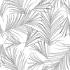 White Wallpaper with Plant's Leaves