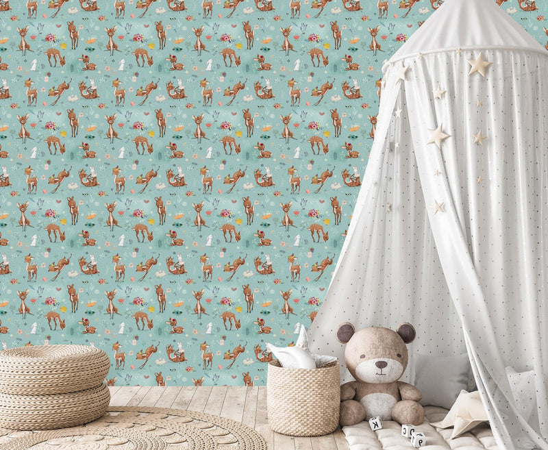 Bambi Wallpaper for Nursery