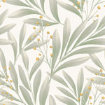 Fashionable Grey Leaves Wallpaper Chic