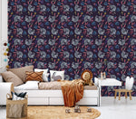 Dark Blue Hares Wallpaper
