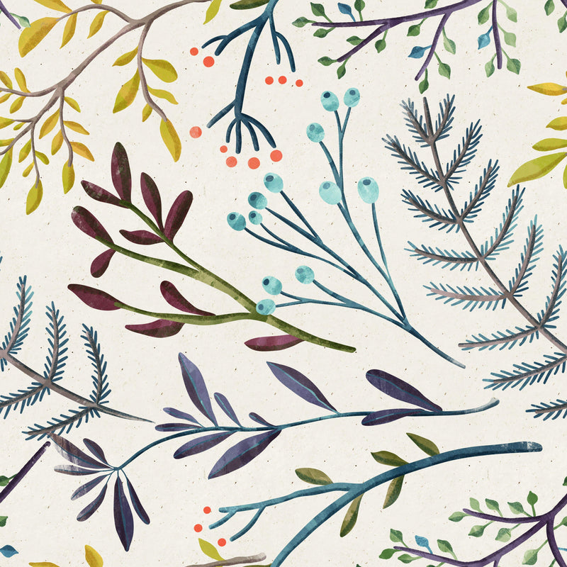 Watercolor Botanical Background Wallpaper