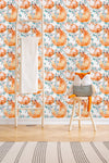 Watercolor Fox Nursery Wallpaper