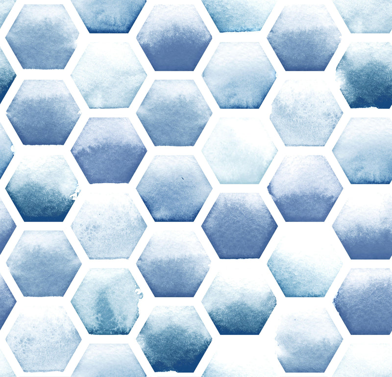 Watercolor Hexagonal Wallpaper