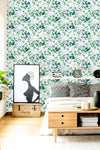 Watercolor Leaves Pattern Wallpaper