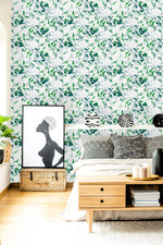 Watercolor Leaves Pattern Wallpaper