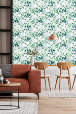 Watercolor Leaves Pattern Wallpaper