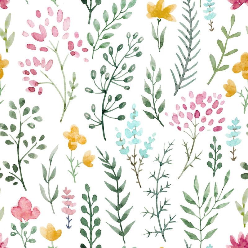 Watercolor Lovely Flowers Wallpaper