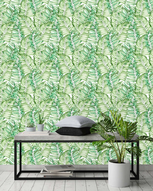 Watercolor Palm Leaves Wallpaper
