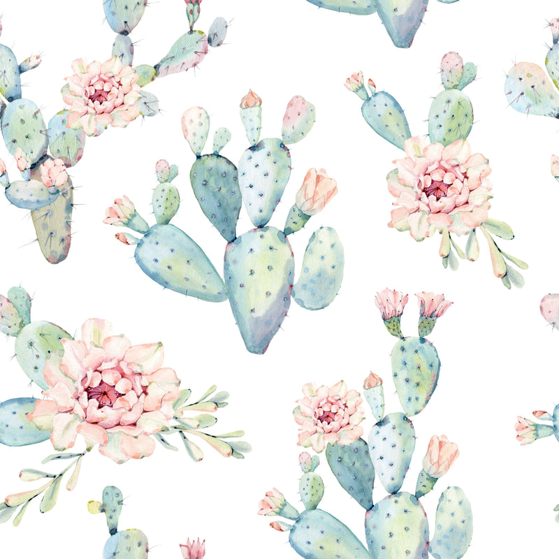 Watercolor Saguaro Cacti Wallpaper