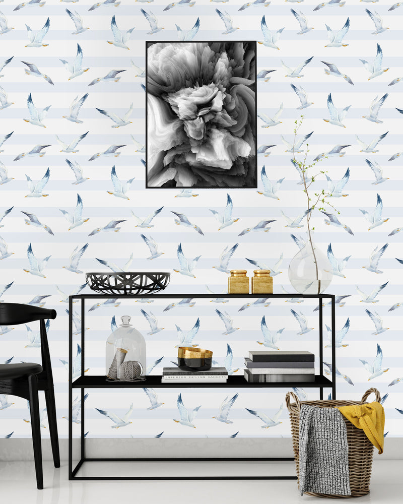Watercolor Seagull Wallpaper