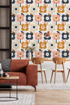 Watercolor Style Flowers Wallpaper