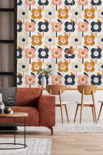 Watercolor Style Flowers Wallpaper