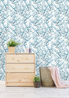 Watercolor Style Leaves Wallpaper