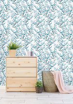 Watercolor Style Leaves Wallpaper