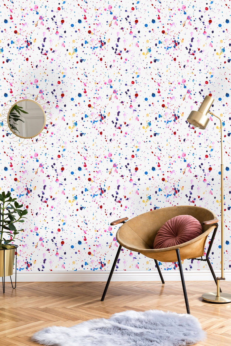 Watercolour Brush Stains Wallpaper