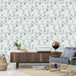 Contemporary Green Leaves Wallpaper Tasteful Select