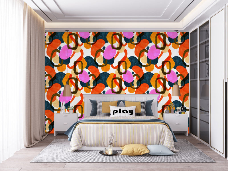 Brightly Geometrical Shapes Wallpaper