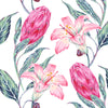 Pink Protea and Lilies  Wallpaper