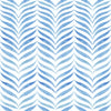 White and Blue Watercolor Herringbone Wallpaper