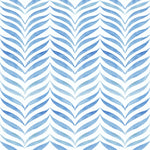 White and Blue Watercolor Herringbone Wallpaper