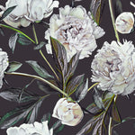 White Vintage Peonies Wallpaper Mural