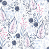 Stylish Wild Berries and Leaves Wallpaper Chic