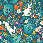 Leaves of Cabbage with White Hares Wallpaper