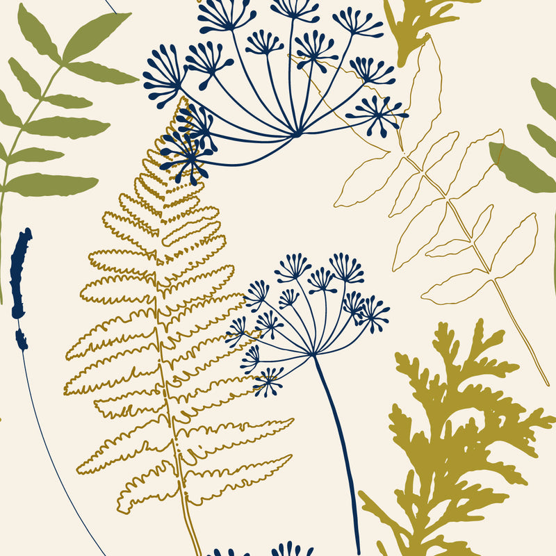 Herbal White Wallpaper