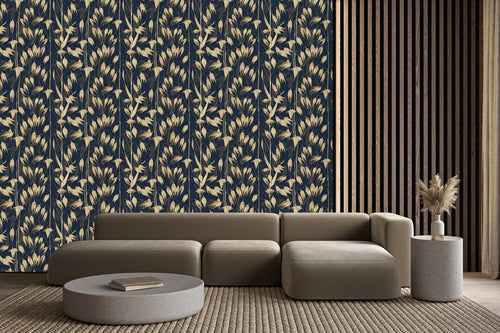 Dark Blue Wallpaper with Spikelets