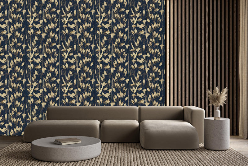 Dark Blue Wallpaper with Spikelets