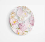 Pastel Colors of Peonies Printed Transparent Acrylic Circle