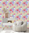 Beige Wallpaper with Cactus