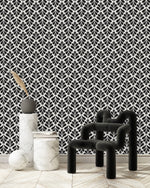 White Wallpaper with Abstract Design