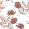 Beige Floral Pattern Wallpaper