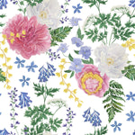 Fashionable White Floral Wallpaper Smart